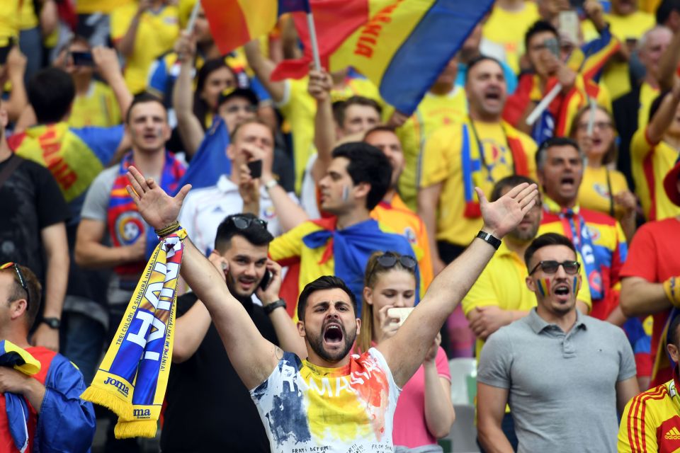  Romania fans are out in force at the Stade de France