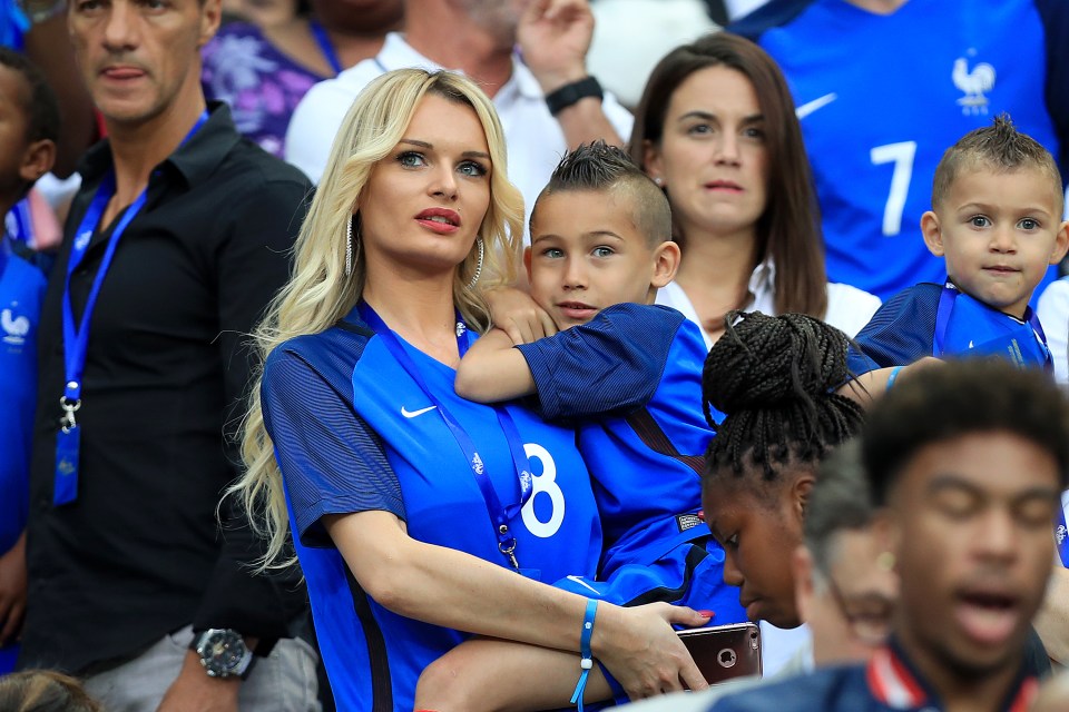  Dimitri Payet's wife. Ludivine. looks on form the stands at Euro 2016