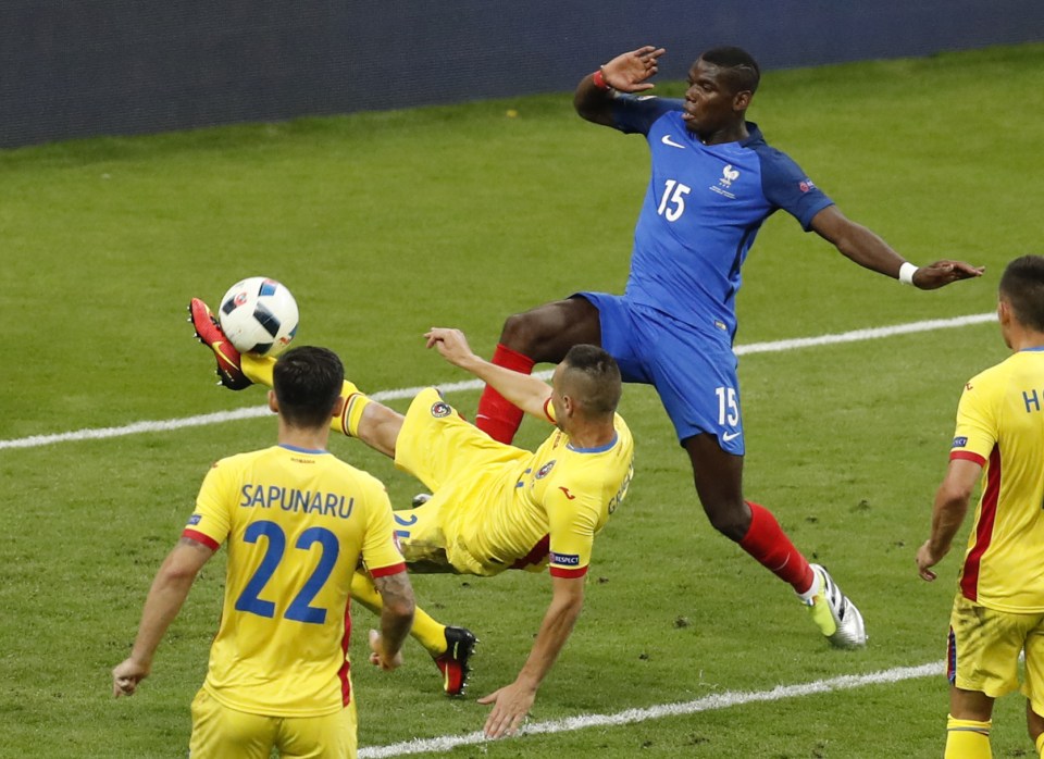  Paul Pogba in Euro 2016 action for France in opener against Romania