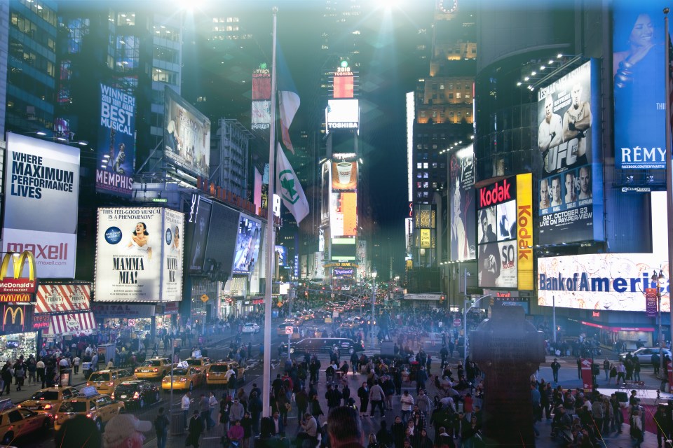 Advertising signs in Times Square