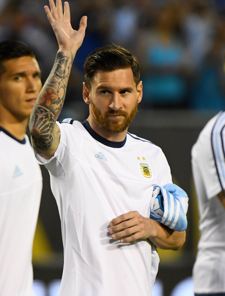  Messi began the game on the bench, as he did against Chile in first group game