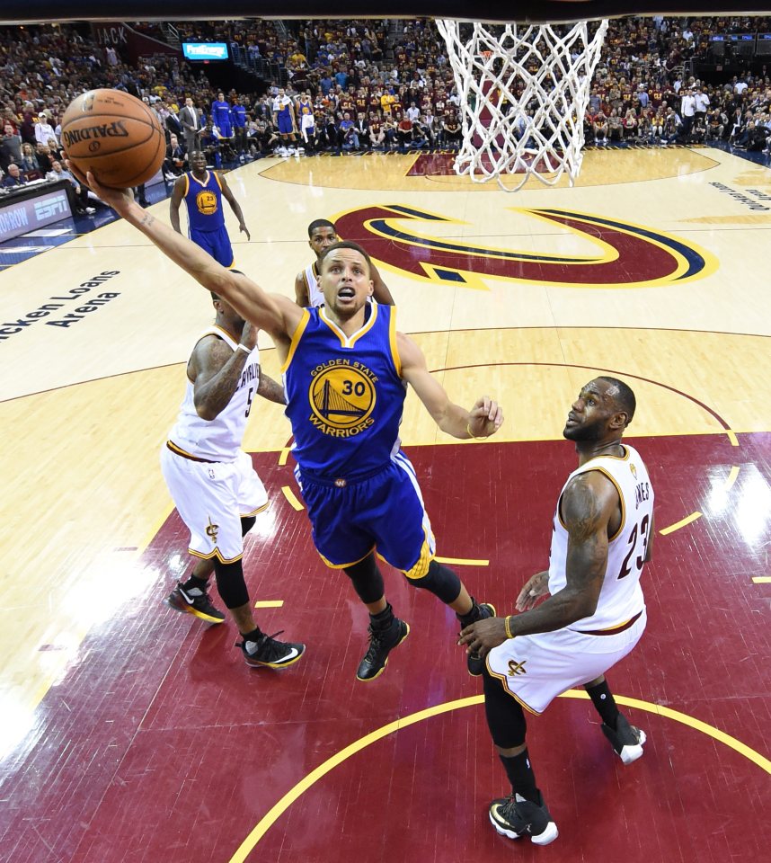 Stephen Curry had 38 points in Cleveland as his Golden State Warriors moved to within just one win of a second NBA title in two years