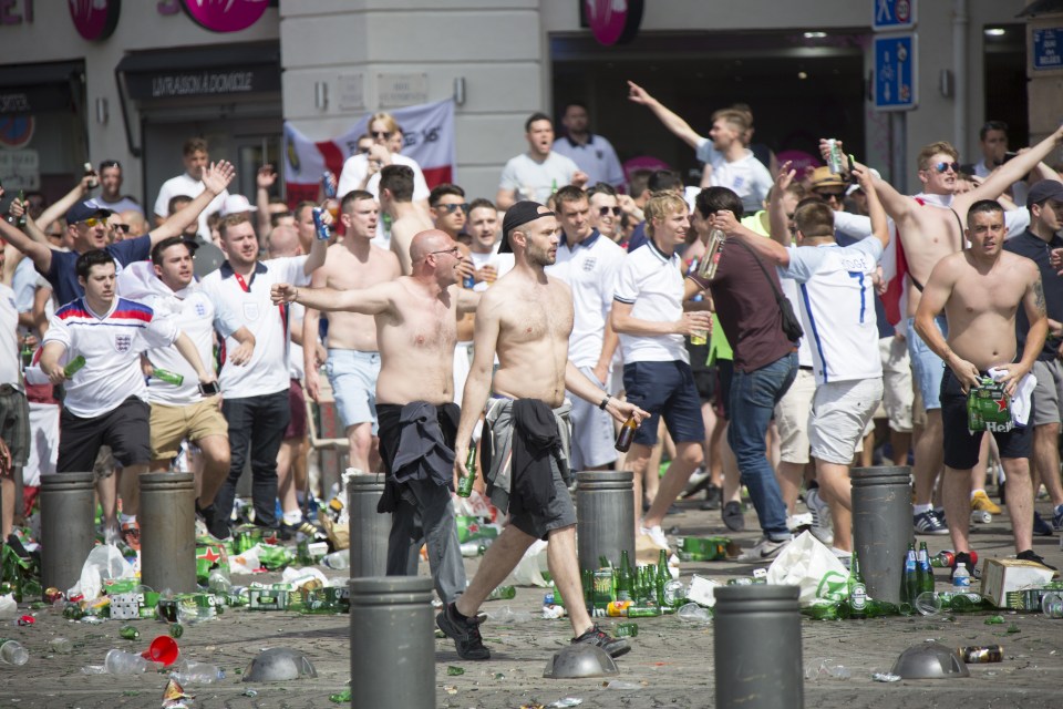  England fans had to cope with French and Russian yobs in Marseilles