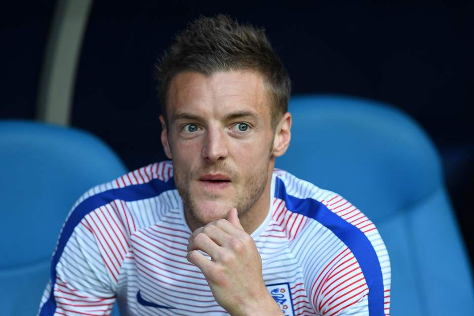 Vardy was left sitting on the bench as England threw away the lead