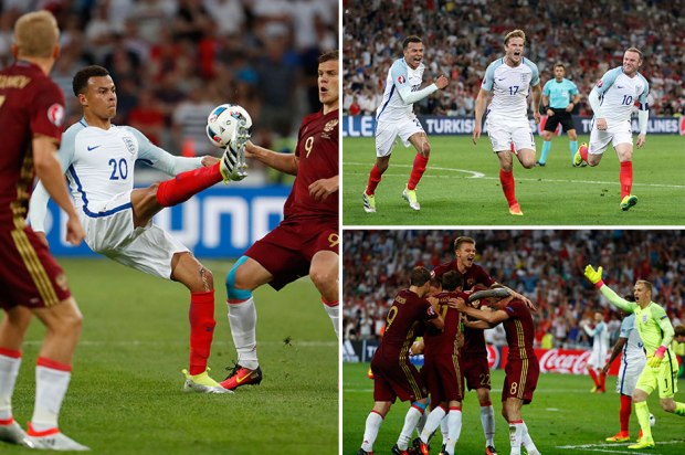 England conceded at the end to draw 1-1 with Russia in Euro 2016 opener