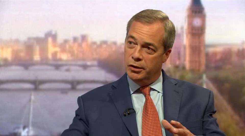  Farage said the economy would be stronger outside the EU - not weaker