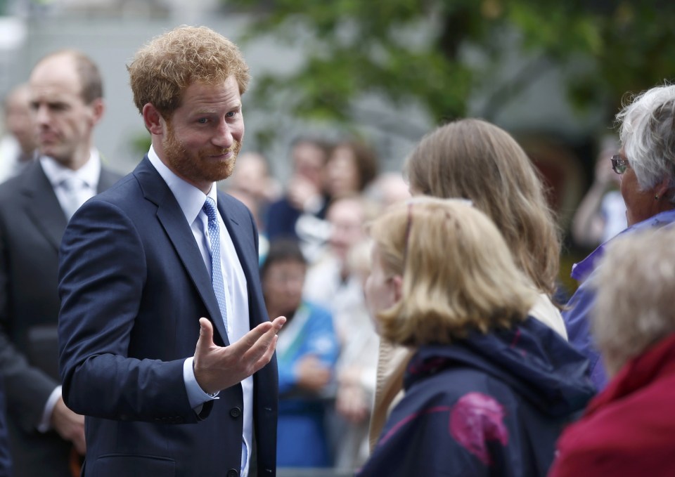  Prince Harry had what looked like a jovial conversation with some of the guests