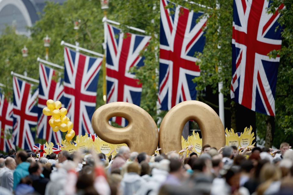  The bash has been thrown to celebrate Her Majesty's 90th birthday