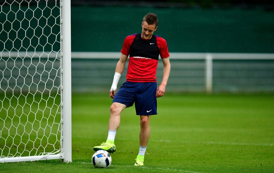 Jamie Vardy trained yesterday after being denied a chance against Russia