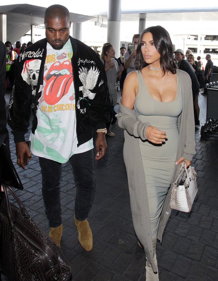 Kim and Kanye were heading to catch a flight to Paris, France 