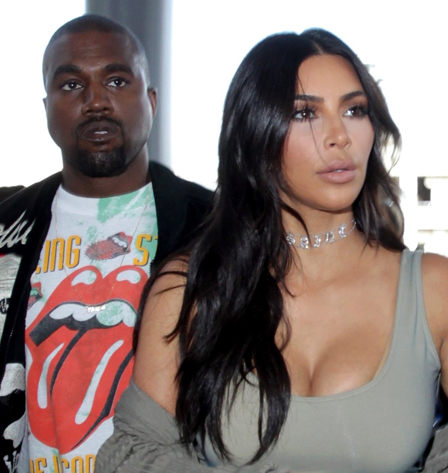 Kim Kardashian and Kanye West looked stylish as they made their way through LAX on Sunday 