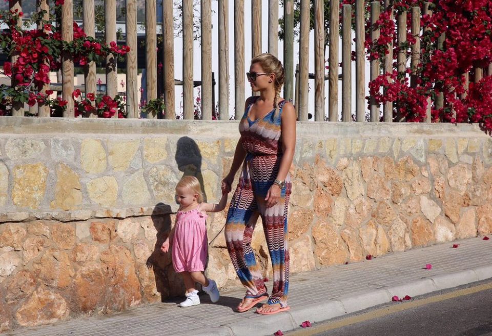 Exclusive - Billie Faiers on holiday pictured with her daughter Nelly