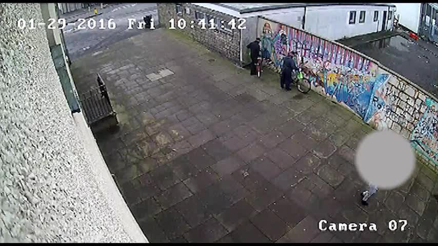  They deposit their push bikes outside and then prepare to rob the bank