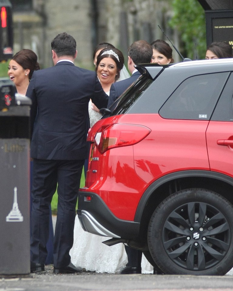 Charlotte couldn't hide her delight at being joined by the Geordie duo on her big day 