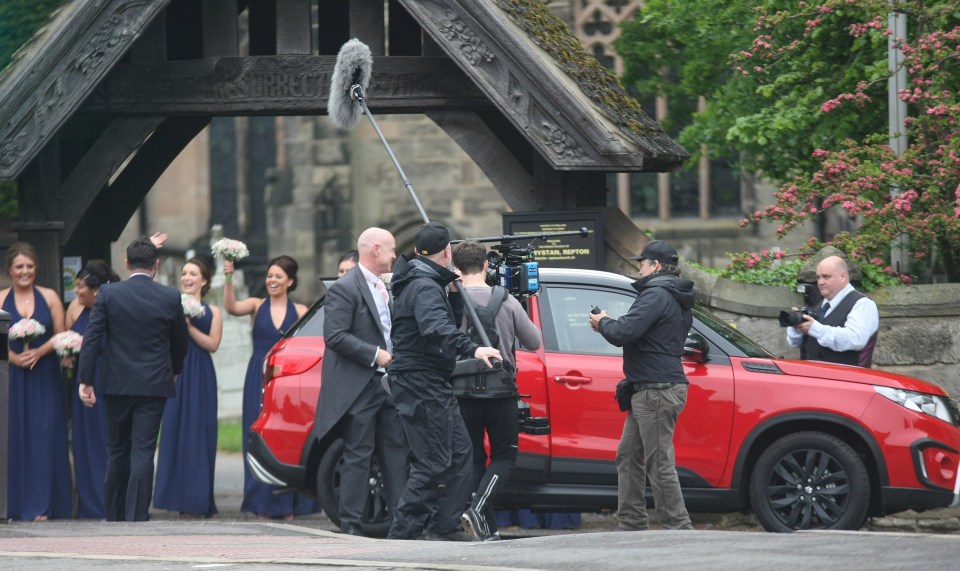 The presenters' surprise was filmed by a camera crew 