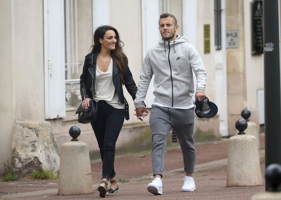  Andriani Michael and Jack Wilshere head out for a stroll in Chantilly