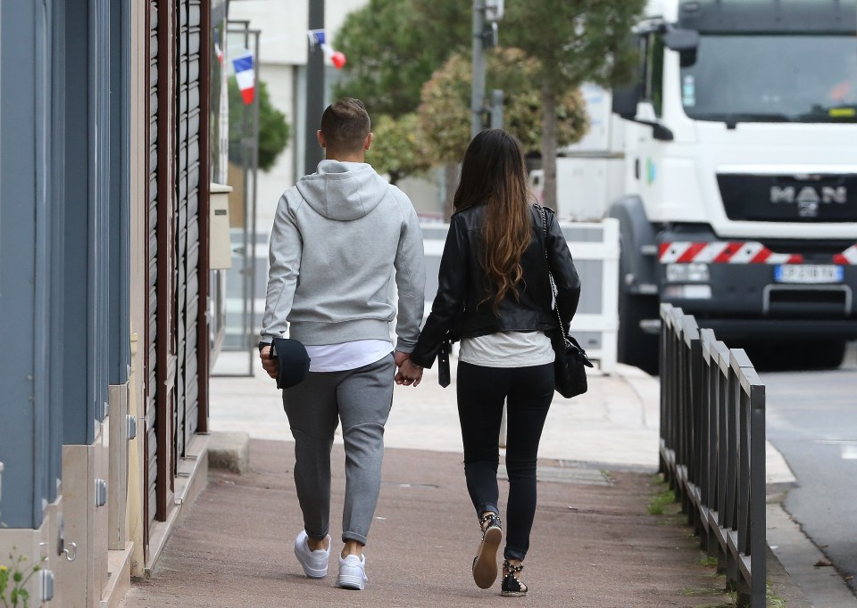  Jack Wilshere and Andriani Michael head out for a romantic stroll in Chantilly