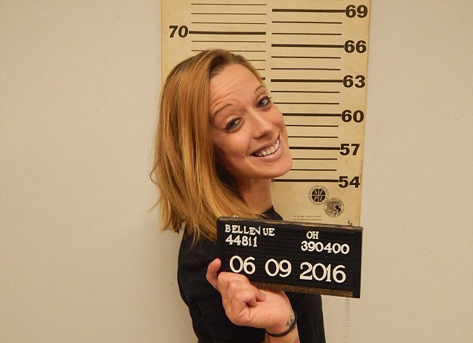  Ashley England posed in a jovial fashion after being arrested for assaulting a McDonald's employee