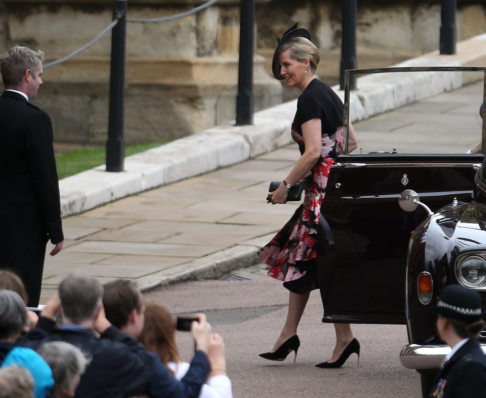 The Countess of Wessex opted for an elegant floral dress for the occasion. Her husband, Prince Edward, also attended