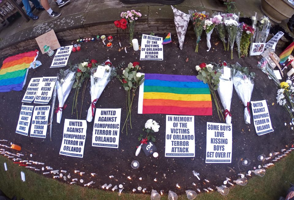  Soho Vigil for Orlando shootings in Old Compton Street, London