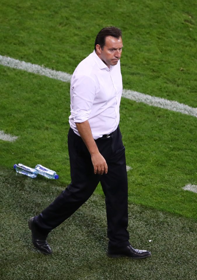 Marc Wilmots reacts on the touchline the defeat by Italy