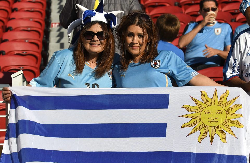 Uruguay fans support their team despite a poor Copa America showing