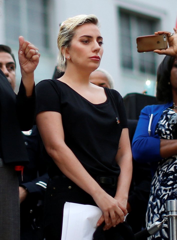  Lady Gaga broke down in tears as she read the names of the 49 victims killed at Pulse nightclub