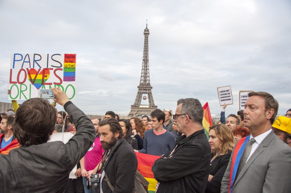  The Eiffel Tower was lit up in rainbow colours in tribute to those killed at gay club Pulse