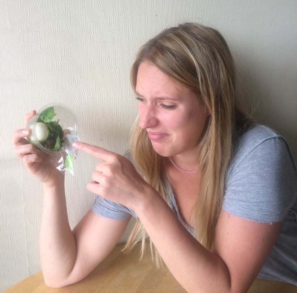  She was left sickened by the grim discovery inside her salad pot on Friday