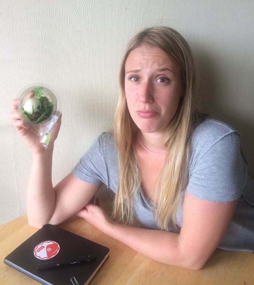  Lucy Barfoot, 29, says she's been 'ripped off' after finding her spinach had been replaced by 'CAT POO' in healthy protein pot