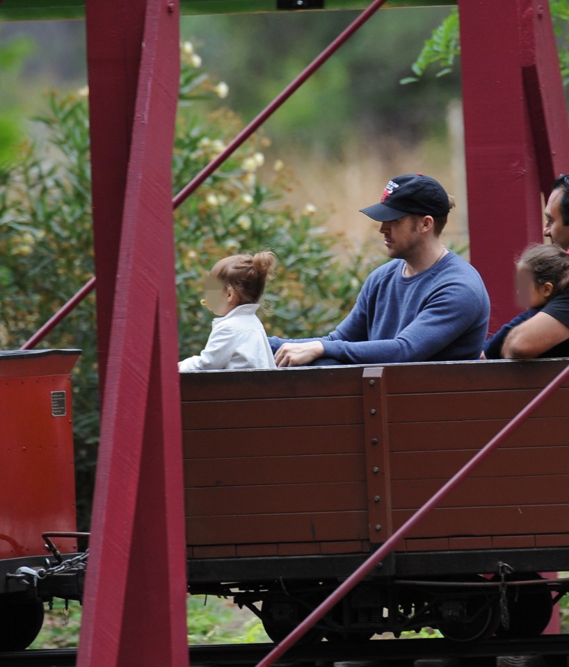 Just like us! The pair were joined by fellow families in their carriage. 