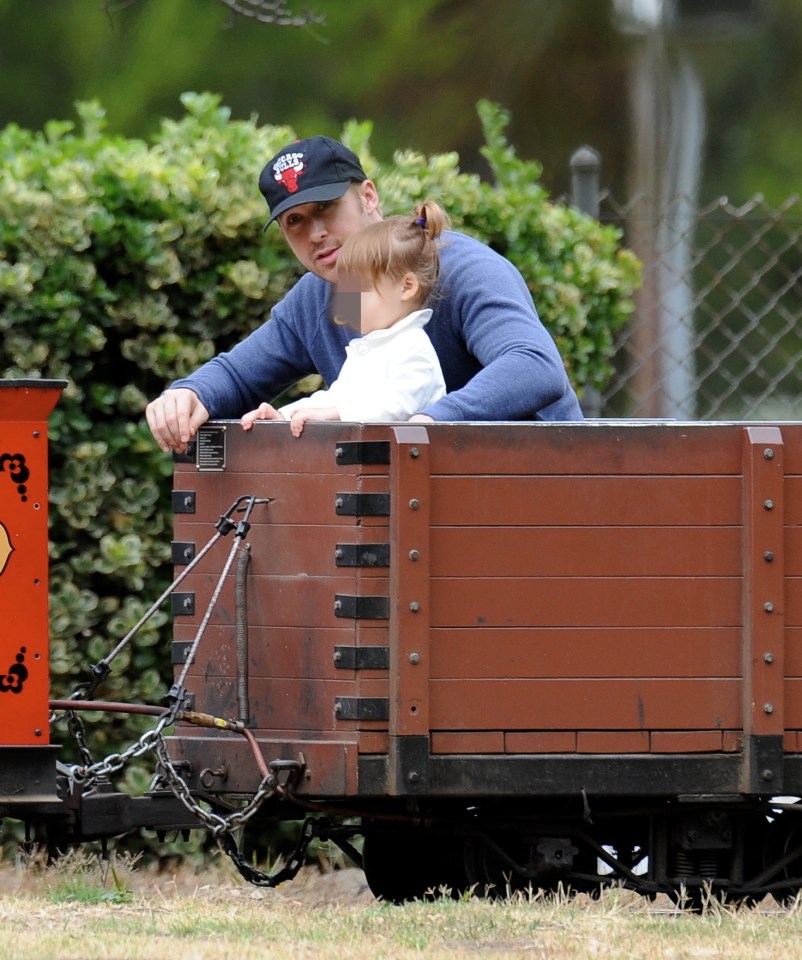 Esmeralda seemed to be loving her day out with doting daddy Ryan. 