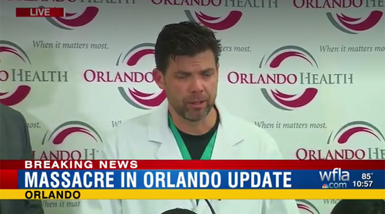 Doctor Will Havron told reporters at the news conference the night was a "surreal experience" as doctors rushed from patient to patient to treat the terrible injuries.