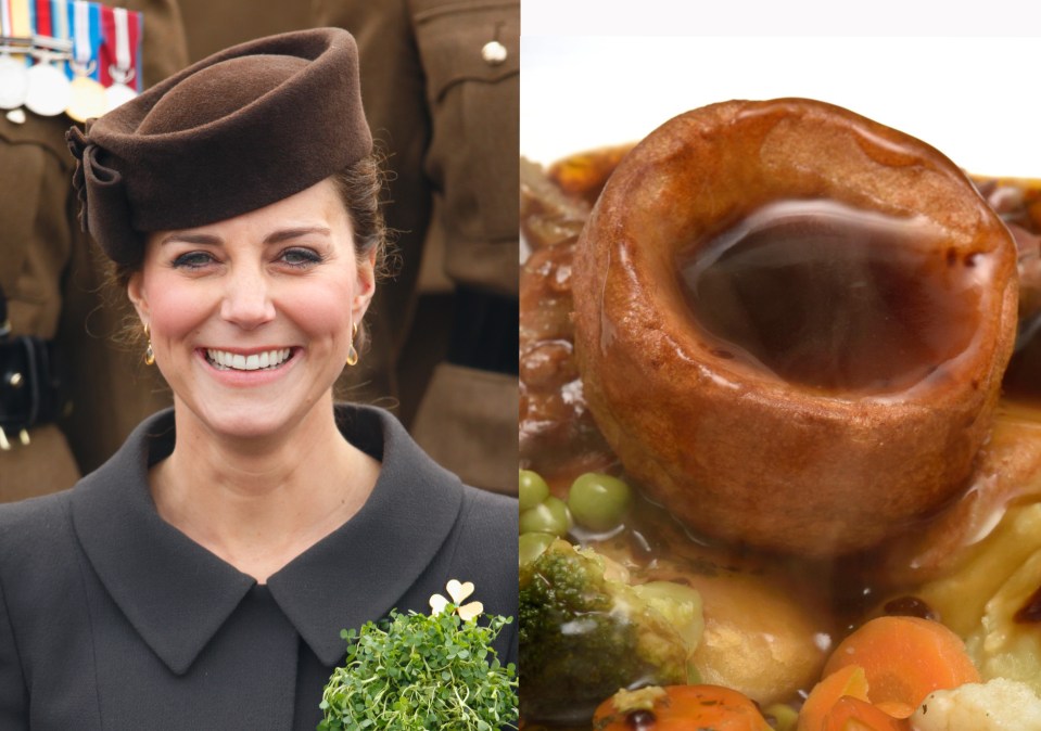 Pudding good...Kate's Yorkshire pudding shaped hat was worn to celebrate St Patricks Day