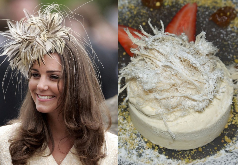 Keeping cool...Ice-cream like hat was worn by Kate last week 