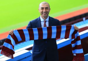  Welcome to Villa Park...new manager Roberto Di Matteo checks in