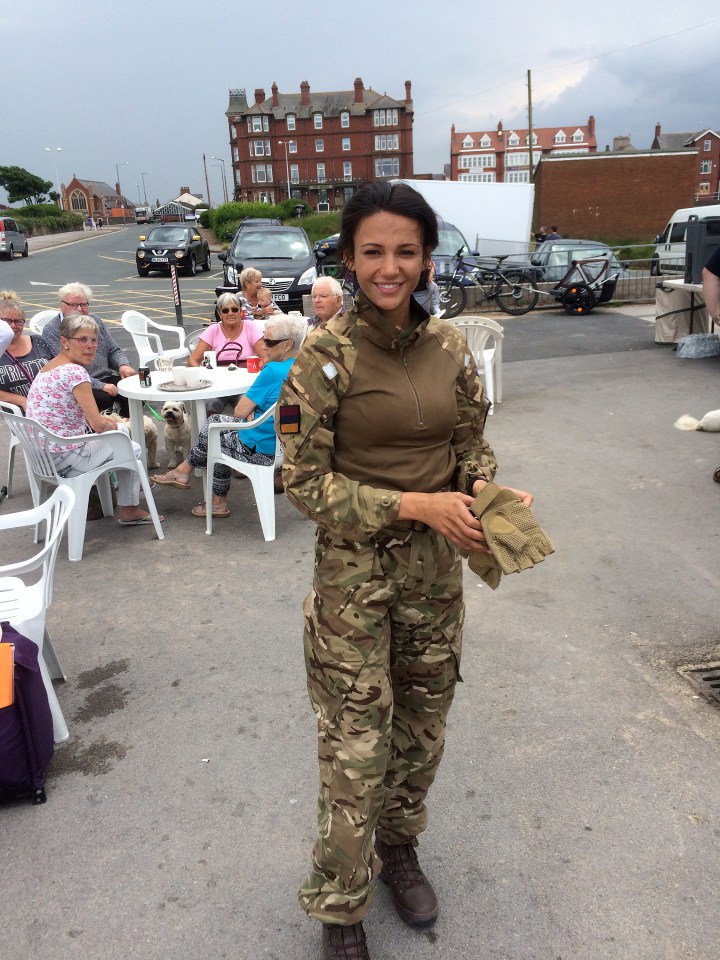  Michelle Keegan heads back to work as she films scenes for Our Girl.