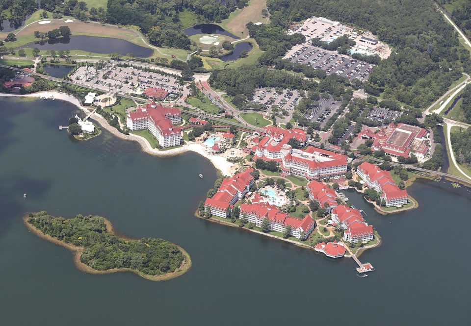  An aerial view of the Seven Seas Lagoon at the Grand Floridian hotel where the tragic incident took place