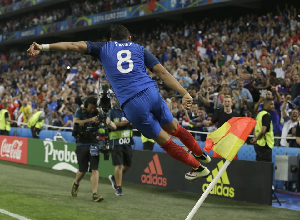  West Ham superstar Payet celebrates his second late goal of the tournament