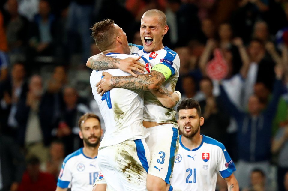  Slovakia captain Martin Skrtel played during their 2-1 win over Russia