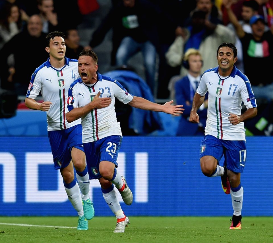 Giaccherini was named man of the match in the Euro 2016 win over Belgium