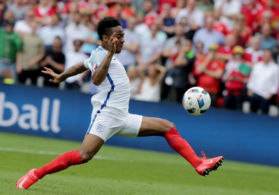  Raheem Sterling missed a glorious early chance to put England in front against Wales