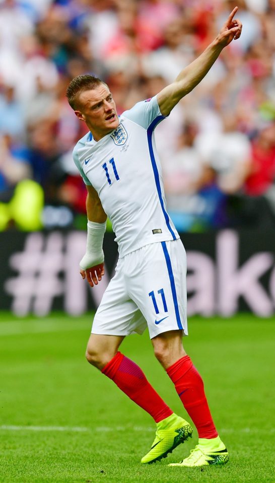  England striker Jamie Vardy scored with his third touch against Wales