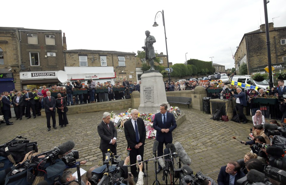  The pair were joined by Commons Speaker John Bercow as all three made statements calling for unity after the death of Jo Cox