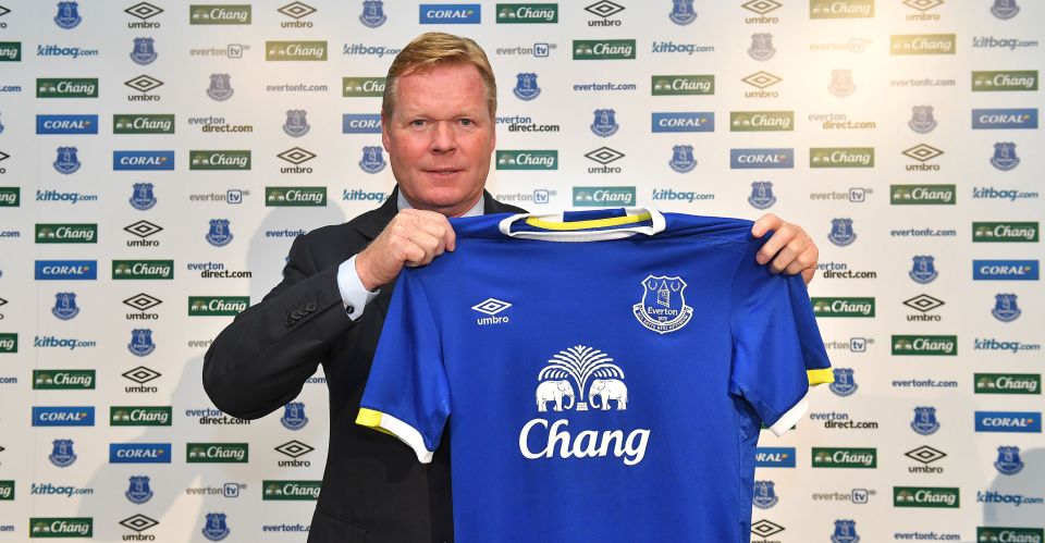  Ronald Koeman has taken over at Everton after leaving Southampton