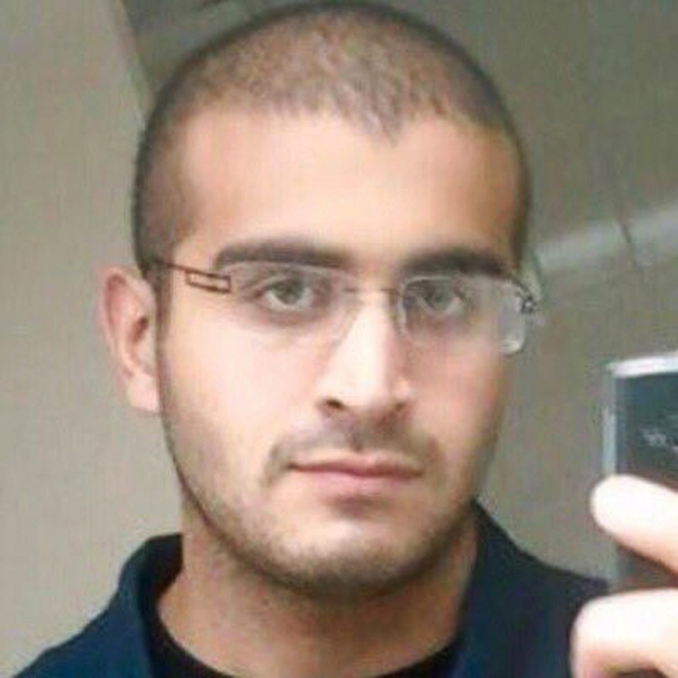  Face of a killer ... the video also included pictures of Orlando shooting killer Omar Mateen