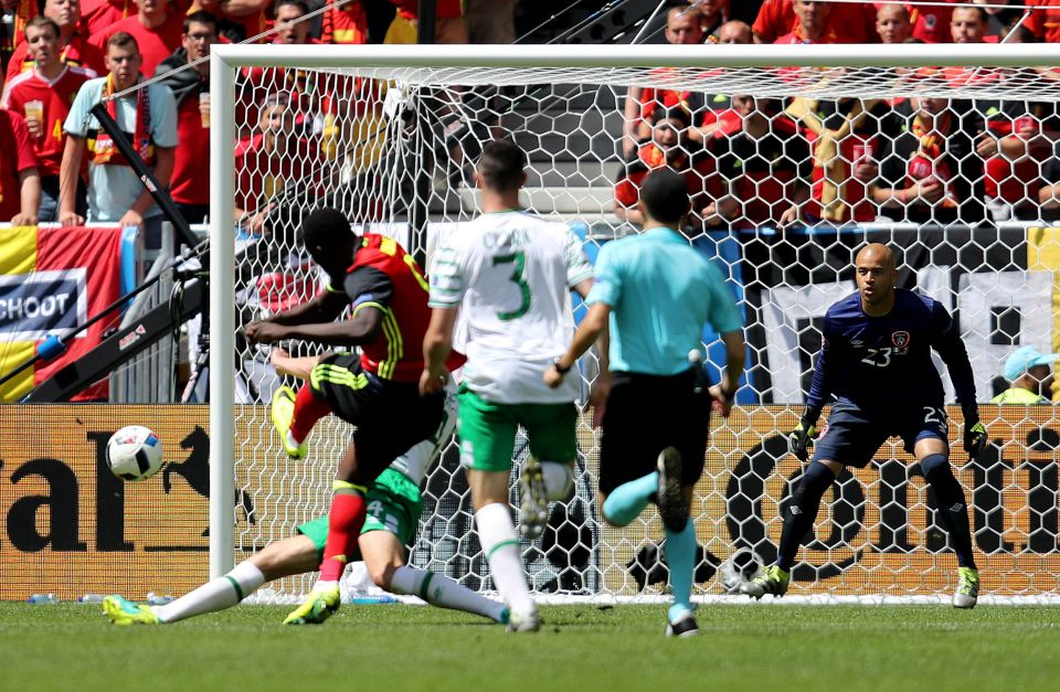 Romelu Lukaku curls in the opener as the Irish resistance crumbled