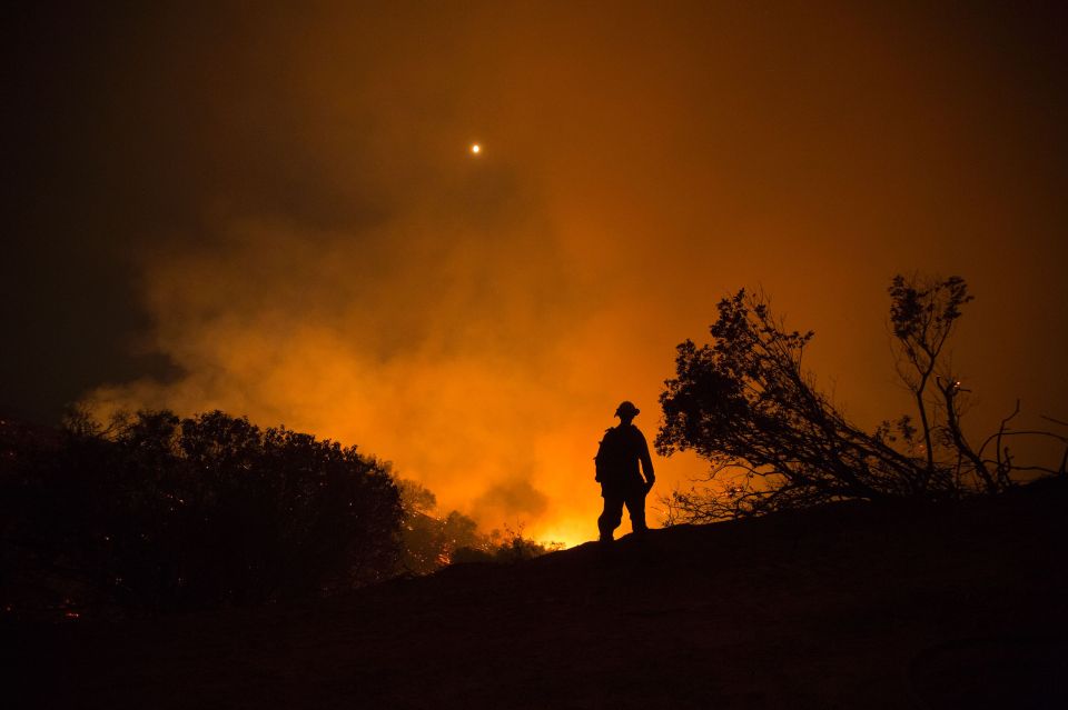 These are difficult conditions for firefighters to work in