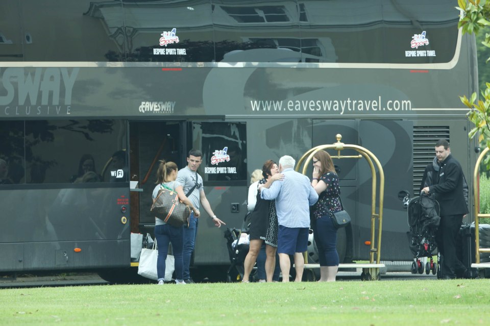 The family had lots of luggage to fit on board the luxury coach 