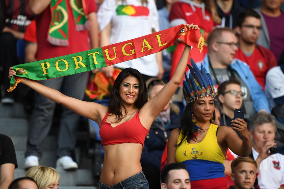 Portugal's fans were in high spirits despite seeing their team fail to score